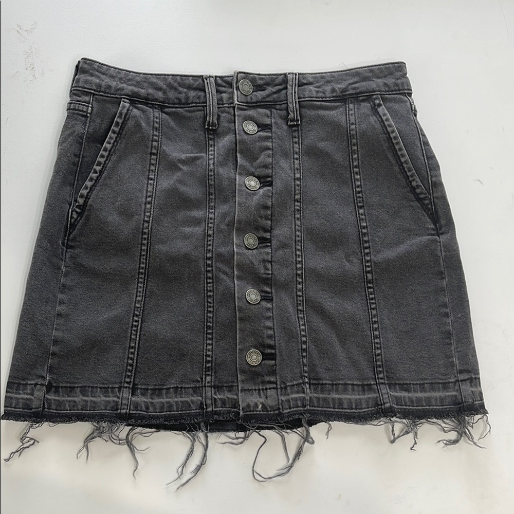 Black A-line Mini Skirt for Night Out